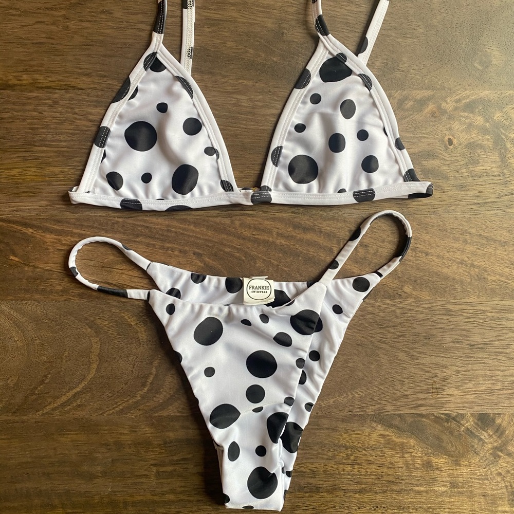Frankie’s swimwear polka dot bikini